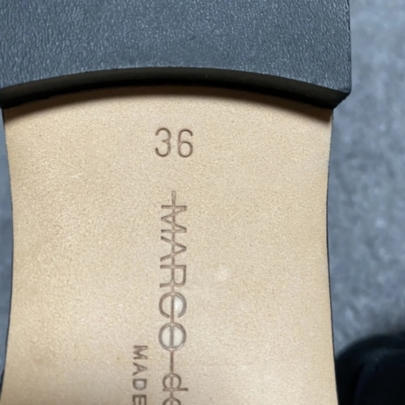 Marco de Vincenzo Yellow and Black Slides Sandals sz 6 - Picture 4 of 5